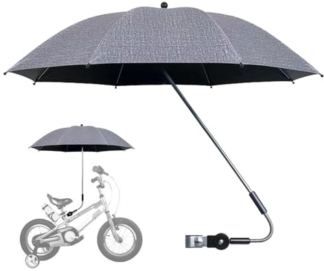 Moreeulsi 90 x 82 cm Regenschirm für Kinderwagen mit Klemme, 360° UV-Schutz, Kinderwagen-Überdachung für Trolley, B-IKE, Kinderwagen-Sonnenschirm, Clip, Sonnenschutz, großer UV-Schutz, Sonnenschutz