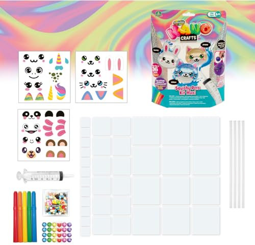 Giochi Preziosi Nano Craft Deluxe Bubble and Animal Squishy Kit mit Nano Tape – enthält 36 aufblasbare Teile, Sticker, Wasserspritze, Marker, Edelsteine und Konfetti, ab 6 Jahren