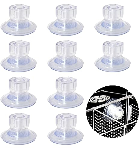 Dokeno 10 Piezas Ventosas de 45 mm, Sin Ganchos de Ventosa de PVC con Fuerte Potencia de succión, Ventosas con tornillo para Ventanas, Cristal, Coche, Baños - Fácil de Colocar y Quitar