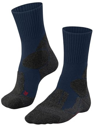 FALKE Men's TK1 Adventure M So Wool Thick Anti-Blister 1 Pair Hiking Socks, Blue Pond 6598 5.5-7.5