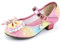 Mama Stadt Scarpette di Cristallo Cenerentola, Scarpe Principessa Tacchi, Scarpe Eleganti Arcobaleno Glitterate Bambina 32