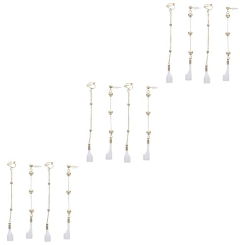 DEARMAMY 6 Pairs Earphone Necklace Lanyard Earphone Holder for Ear Earphone Holder Earphones Lost Earphone Earrings Headset Earphone Holder Earring Metal