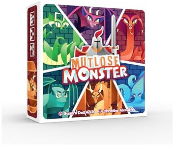 Mutlose Monster Spiel - Asymmetrisches Bluffspiel für 2 Personen, Strategie, Verlies entkommen, Monsterkarten, Logik und Täuschung
