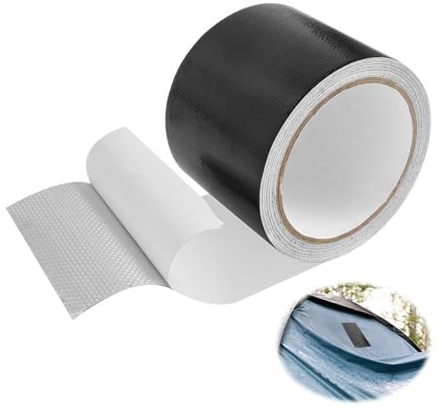 Panzertape Schwarz 6M*8CM Planenband,Panzerband Duct Tape Gewebeklebeband Zelt Reparatur Klebeband,LKW-Plane Spezialband,Reparaturklebeband für PVC-beschichtetes Zelt/Markise/Pavillon/Abdecktuch