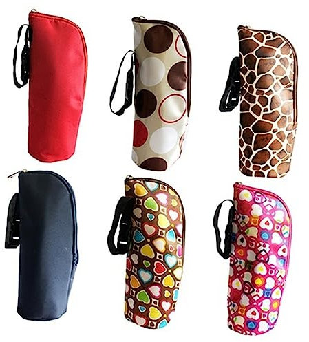 JOINPAYA Bolsa Térmica para Botellas De Leche Aislamiento Bolsa Portátil para Alimentación Infantil Diseño Resistente y Fácil De Limpiar para Carritos De Niño Niña Corazón
