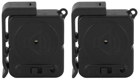 Kavolet Door Handle Anti Theft Alarm 2pcs Door Handle Alarm Anti Theft Vibration Triggered Portable Door Window Alarm for Travel Car Hotel (Black)