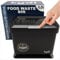Tydi 4.5L Kitchen Compost Bin (2 Pack) – Food Waste Caddy with Lid – Small Indoor Waste Bin for Countertop or Cupboard – Press Button Design with Anti-Slip Base - Black