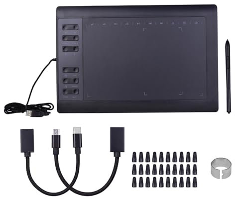 JUROUPI 10x6 Pollici di Grafica Professionale Tablet 12 Espressi con Livelli Supportano la Connessione per Laptop PC (#3)