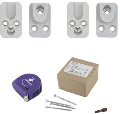 vasalat HVP Verbinder schwerlast 25x40x12mm - 2x Holzverbinder unsichtbar - ideal als Balkenverbinder inklusive 50x Spaxschrauben T-Star plus & 1x Bit TX20