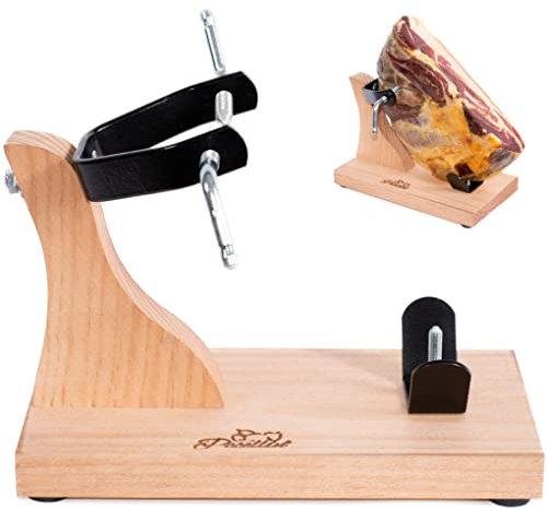 PECELLÍN Soporte Jamonero para Centros de Jamón - Serrano e Iberico Curado Deshuesado Base Tabla de Corte
