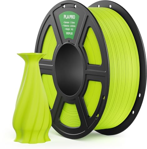 DEEPLEE PLA PRO Filament 1.75mm Grün 1KG | Stärkere Zähigkeit 3D Drucker Filament, Maßgenauigkeit ±0.02 mm, Sauber gewickelt, Einfach zu Drucken