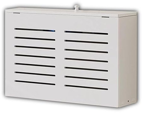 Élégant petit cache-radiateur moderne avec étagère de rangement pour décoration d'intérieur, parfait pour le salon (L x H x P) : 60 x 35 x 18 cm