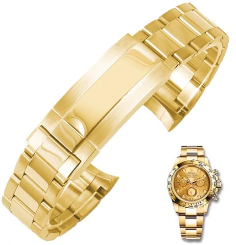 AIYIRUO Uhrenarmbänder Edelstahl Armband Männe Metall 20mm 21mm Fester Edelstahl Ersatzarmband Kompatibel mit der Rolex Submarine-Serie der Cosmograph Daytona Serie