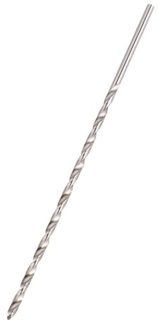 Wakects 4mm HSS Spiral Drill Bit, Twist Drill 200mm Extra Long Straight Shank with Spiral Flute for Wood Aluminum Plastic Masonry