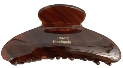 Große französische Haarklammern für dickes Haar, Schildpatt-Haarspangen, Acryl-Zelluloid, französischer Schmetterling, starker Halt für Damen und Mädchen, Karamellfarbe