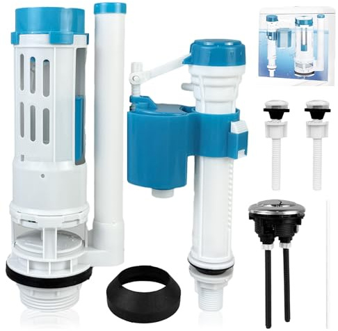 Toilet Flush System Replacement Dual Flush Adjustable for 25-30cm Tank