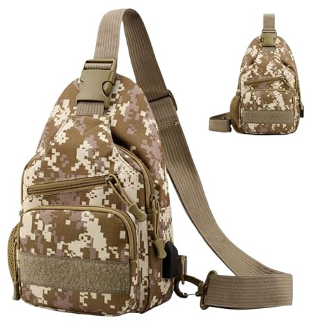 Generisch Herren Sling Pack Outdoor verstellbare wasserdichte | Schulterrucksack tragbare Tasche Outdoor Tragetasche und Aufbewahrungsbeutel für Klettern Camping und Alltag