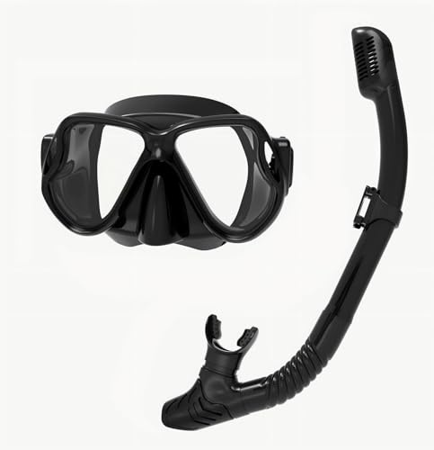 Attrezzatura da snorkeling per adulti, set da snorkeling Dry-Top, maschera per immersioni subacquee, panoramica a 180°, attrezzatura professionale per snorkeling, occhialini da nuoto per adulti con
