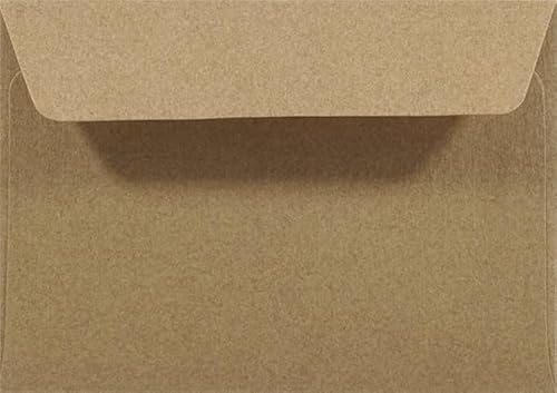 Netuno 500 Mini Briefumschläge Kraftpapier Natur-Braun DIN C7 8x12 cm | 100g Naturpapier · kleine naturbraune Umschläge für Visitenkarten, Geschenkkarten, Bonuskarten & Geldgeschenke