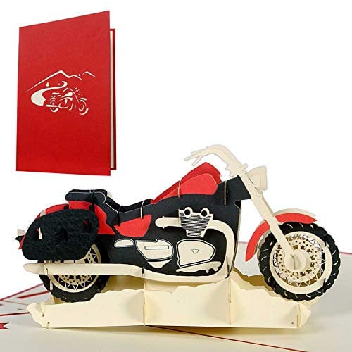 Diese-Klappkarten Geburtstagskarte Motorrad, Glückwunschkarte oder Gutschein für Motorrad-Führerschein, Glückwunschkarten, Geschenkkarten, Karte Geburtstag, T17