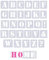 Schablone Buchstaben groß 3cm | 1 Satz Alphabet A-Z - 26 + 4 Sonderzeichen. | Set Nr.005