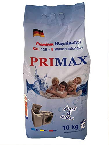 20Kg Primax Waschpulver mit 10 Ltr. Weichspüler mit Ausgießer Kuschelweich Waschmittel Vollwaschmittel