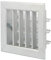 Rejilla de aire de 14 x 13 cm de aluminio para chimenea regulable con persiana
