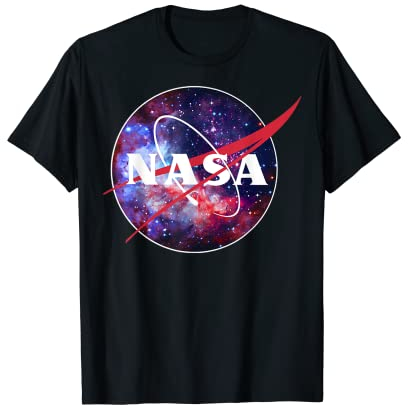 NASA Purple Pink Mix Galaxy Style Logo Graphic T-Shirt T-Shirt