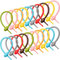 20 Stücke Bunte Silikon Krawatten Tasche Clip, Brot Wiederverwendbare Gummi Twist Allzweck Silikon Krawatten, Kabel Binder, Silikon Schnur, Schlange Krawatten, Beutel Verschluss Klammern