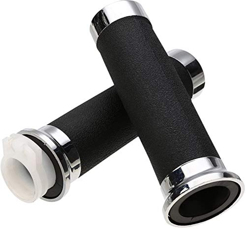 Gasgriffe Schwarz Chrom Griffe Gas Satz Für Retro Roller BENZHOU ZNEN