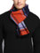 Prettystern Herren Schal Seide Wendenschal Velour Fleece Schal Warm Weich Leicht men's Scarf - Silber Orange Blau NQ03