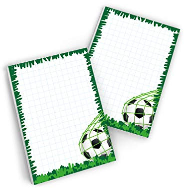 10 Mini-Notizblöcke Fussball Fußball Mitgebsel Gastgeschenk beim Geburtstag Kindergeburtstag Jungen