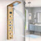 Brushed Gold Shower Panel Tower Wall Mounted Tower System Shower Tower Panel 5 Functions with 8 Massage Jets