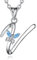 EUDORA Harmony Ball Kette mit Buchstaben V Ketten für Damen Sterling Silber 925 Halskette mit Namen Schmetterling kette mit Zirkonia Alphabet Initialen V Anhänger Schmuck für Frauen Mama Geschenk