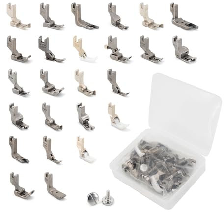 Lot de 25 Pieds presseurs pour Machine à Coudre Industrielle JUKI DDL-5550 8500 8700 9000