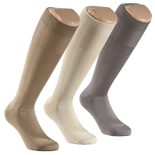 Easy8 – 39-42 Assortite Pastello, 6 PAIA Calze Filo di Scozia Uomo Lunghe