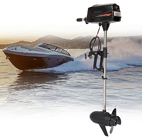 Aussenborder 3 PS 24V 800W Benzin-Bootsmotor Angelmotor Elektromotor Fischerboot Motor Engine Benzinmotor Aussenbordmotor für Schlauchboote, Fischerboote, 3000RPM