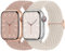 Nimblistic Geflochtenes Armband Kompatibel mit Apple Watch 38mm 40mm 41mm 42mm 44mm 45mm 46mm 49mm, Elastisches Nylon Armband für Apple Watch 10/9/8/7/6/SE/5/4/3/2/1/Ultra 2/SE, 2 Stück
