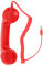 Auricular de Teléfono Retro de 3,5 Mm, Receptor de Teléfono para Altavoz de Micrófono, Radiación Multifunción de Mano Retro para Teléfonos Inteligentes y Computadoras (Rojo)