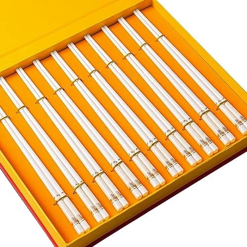 Chopsticks Reusable, Reusable Chopsticks, Chopsticks Reusable Lightsaber chopsticksEuropean-Style Ceramic Chopsticks Set, 10 Pairs of Bone China Chopsticks for Home Use