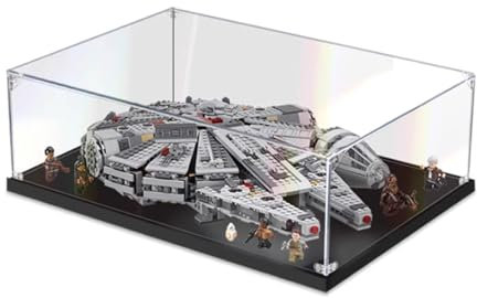 Acryl-Vitrine für Lego Star Wars Millennium Falcon 75105, staubdichte Schaubox, kompatibel mit Lego, Modell-Schaukasten, Geschenk (3 mm)