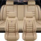 INTCHE Autositzbezüge Full Set für VW Amarok/Beetle/Bora/Caddy/Corrado/EOS/Golf 2000-2023 2024, Wasserdichtes Autositzbezüge, Universell Sitzbezug Auto Sitzschoner,Beige