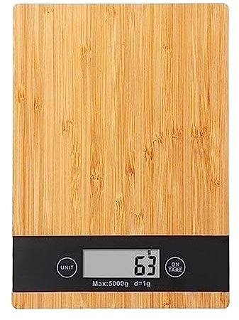 Digital Kitchen Scales Bamboo Digital Kitchen Scale Digital LCD Display Precision Kitchen Scale 5 Kg Highly Accurate