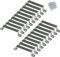 Lot de 10 supports de sécurité en acier galvanisé pour poteaux en béton ou en bois de 10,2 x 10,2 cm avec vis
