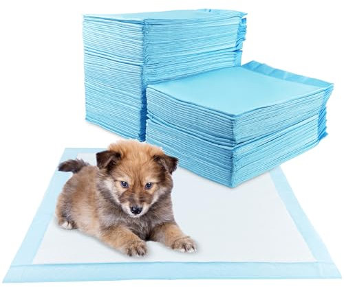 Tekenewbse Inkontinenz Bettunterlage, 100 Stück 60 × 60 cm Inkontinenzunterlage Einweg, Welpen Unterlagen, Pinkelmatte Training Auslaufsicheres 5-Lagiges Design mit Schnell Trocknender Oberfläche