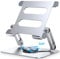 Lucrave iPad Stand, 360 Rotating Tablet Stand Holder, Foldable Aluminum Monitor Stand for Desk Compatible with iPad Pro 10.5, 11, 13, Air Mini 2 3 4 5 6, Samsung Tab, or Phones (4-13'')