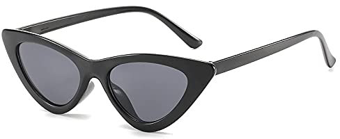 Yumatch Vintage Cat Eye Sunglasses for Women Men Polarized UV400 Protection Sunglasses Cat Eye Womens Sunglasses for Summer Party, Black
