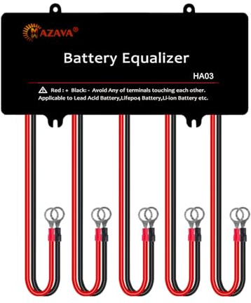 Mazava HA03 Batterie-Equalizer, Spannungsregler, Balancer für 5 Batterien, parallel in Reihe geschaltet, für 60 V 12 V x 5 Batteriesystem, verlängert die Batterielebensdauer