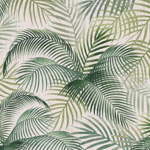 Green Leaf Wallpaper,44 x 300cm Tropical Green Leaf Plants Self Adhesive Wallpaper Pale Flower Botanical Peel and Stick Wall Paper Self Adhesive Furniture Wrap for Living Room,Bathroom,Cabinet,Drawer