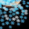 lafo Pack of 600 Snowflakes Decoration Confetti, Schneeflocken Deko Konfetti, Eiskönigin Geburtstagsdeko, Kunstschnee Deko, Glitzerdeko, Glitzer-Winterdekoration, Streudeko (Blue)